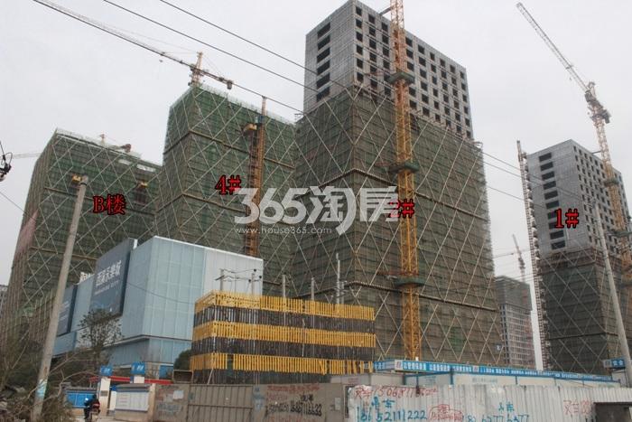 西溪永乐城项目1、2、4、B号楼施工进程图（2016.1）