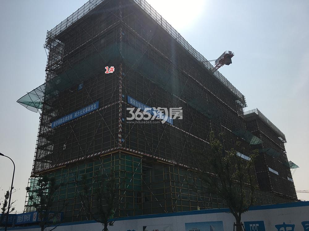 富力新线公园1号楼施工进程图（2017.3）