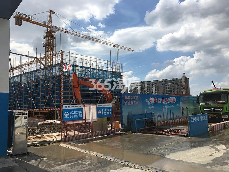 汇高栢悦中心项目1号楼施工进程图（2017.9）