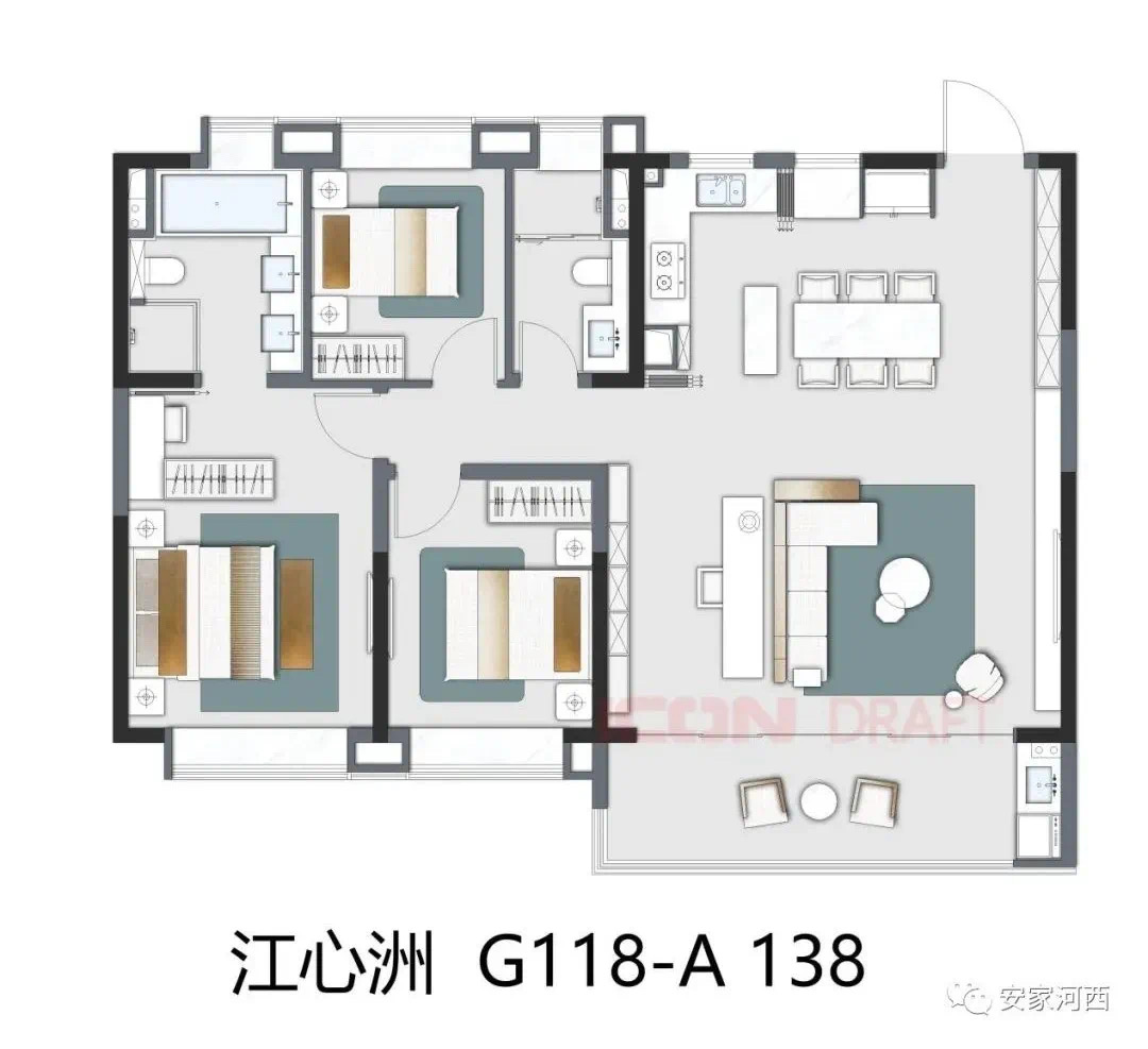 星叶栖悦湾139㎡户型图